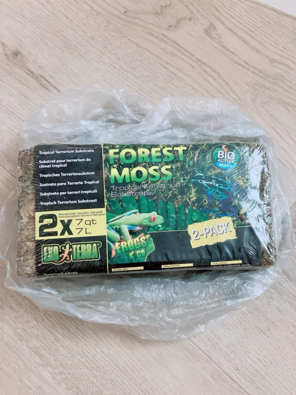 Retile/Exotic Starter Kit: Reptile Feeding Box, Coco Husk, Forrest Moss